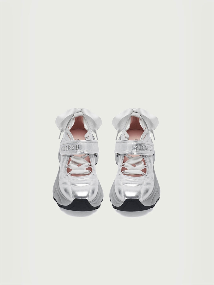 Silver Dreamcore Angel Sport Ballet Mary Jane Shoes