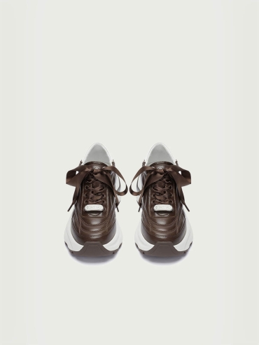 Brown Dreamcore Angel German Trainer Platform Sneakers