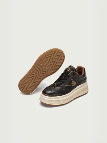 Black Dreamcore Knights Vintage Platform German Trainer