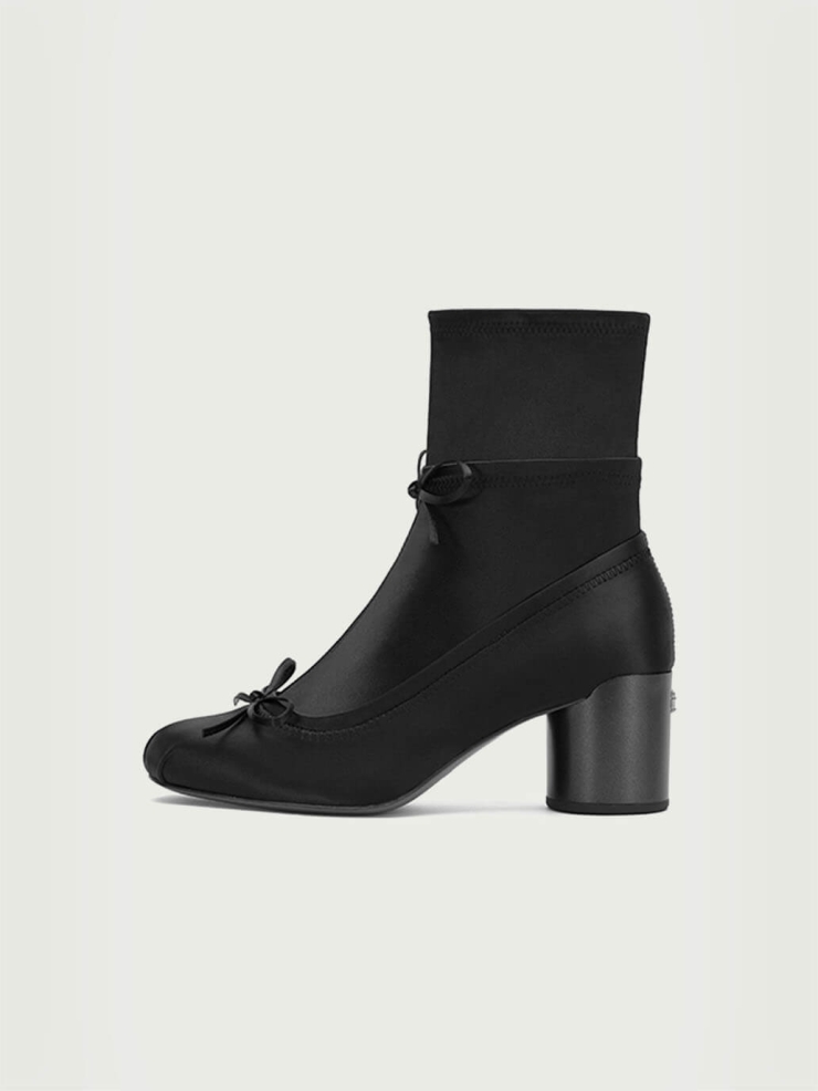 Black Dreamcore Angel Ballet Sock Boots