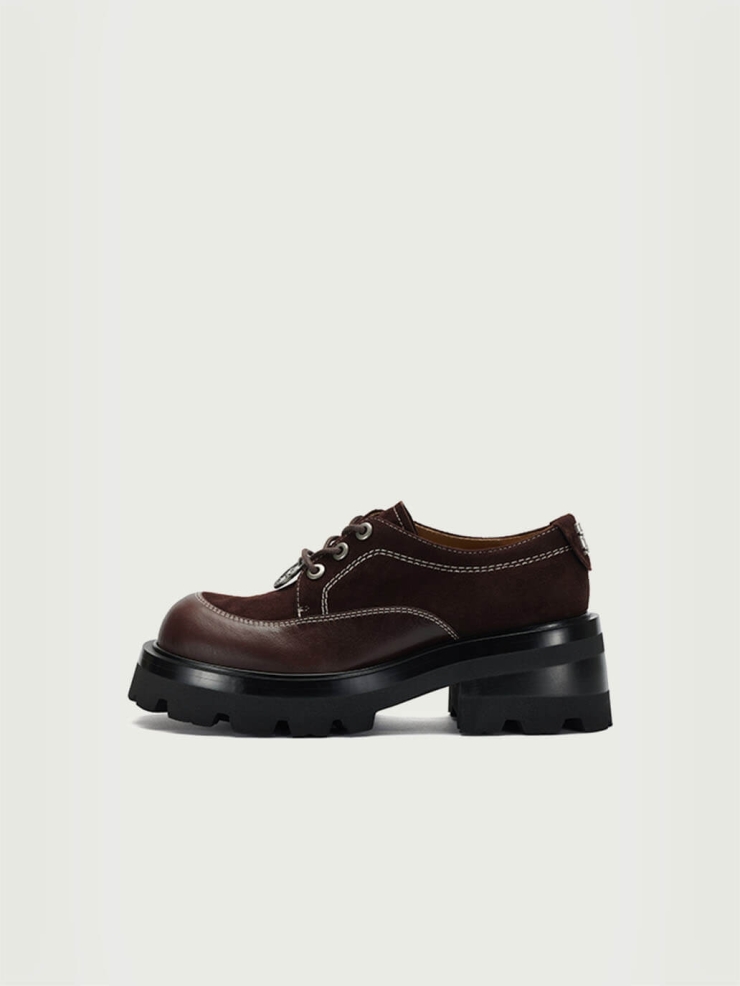 Red Dreamcore Angel Vintage Derby Shoes