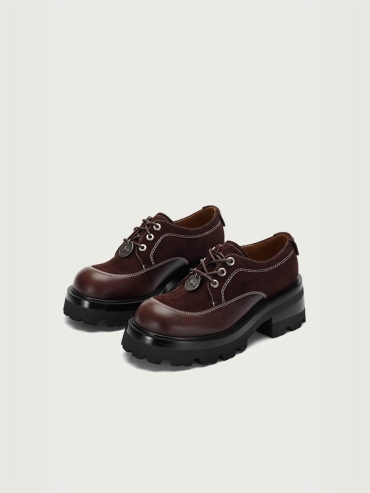 Red Dreamcore Angel Vintage Derby Shoes