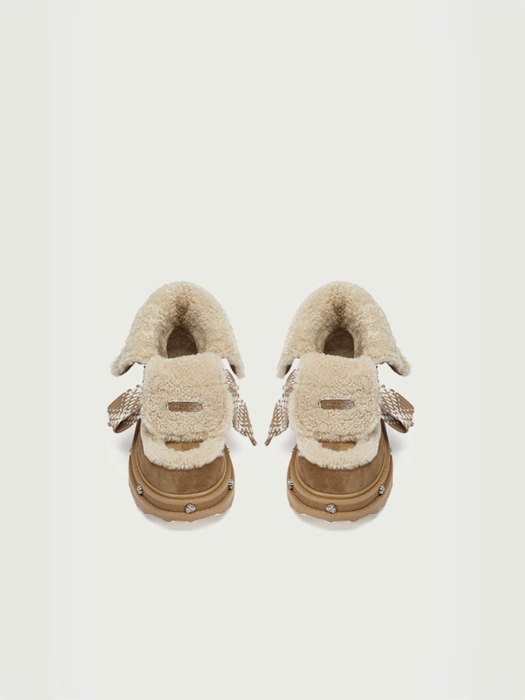 Brown DreamCore Angel Rose Sole Platform Snow Boots