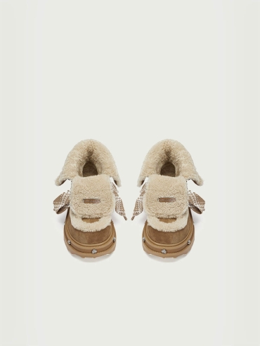 Brown DreamCore Angel Rose Sole Platform Snow Boots
