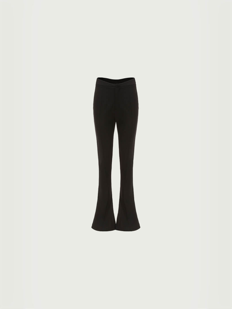Black split horseshoe trousers