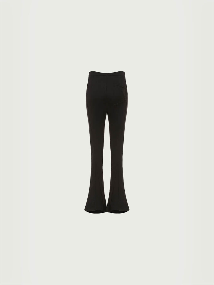 Black split horseshoe trousers