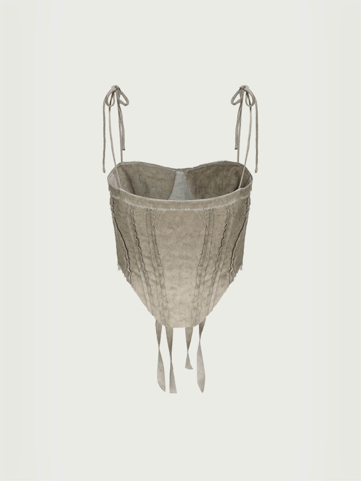Seagrass deconstructed knot camisole top