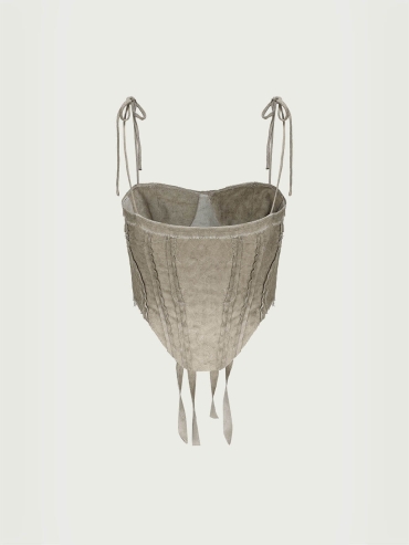 Seagrass deconstructed knot camisole top