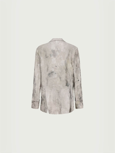 Grey silk blend jacquard blazer