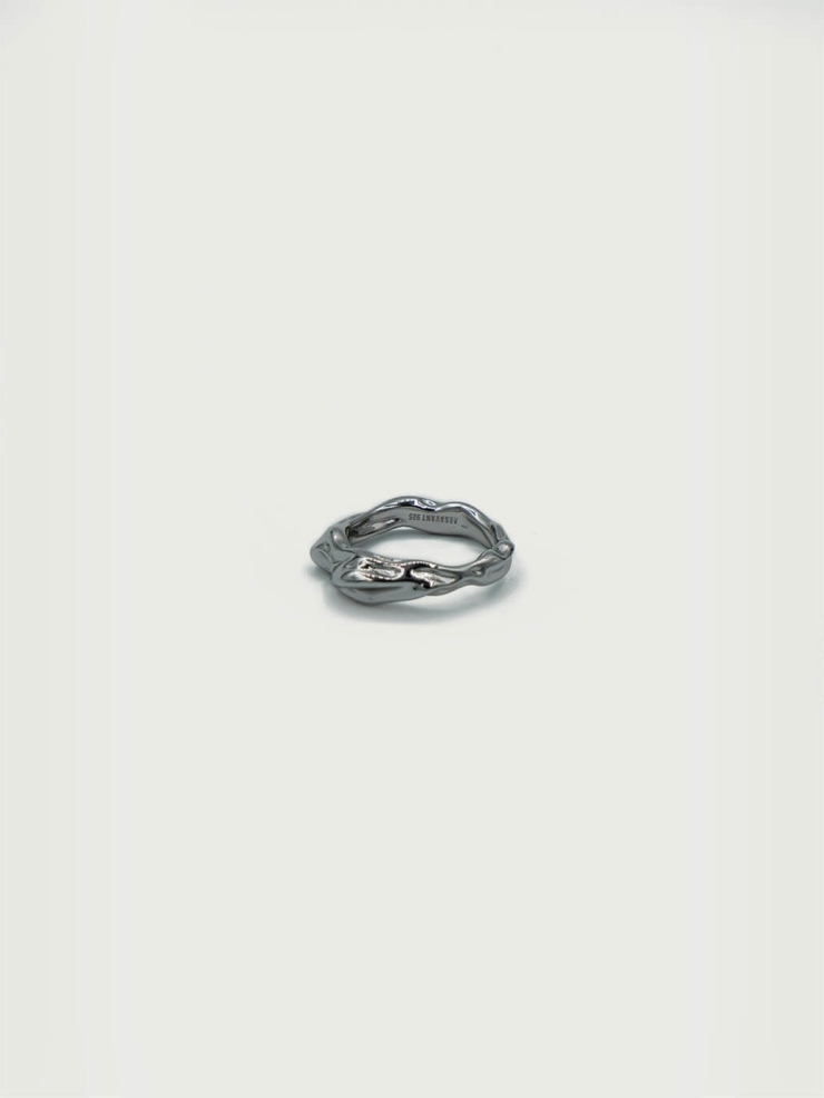 Silver Pleated Ring