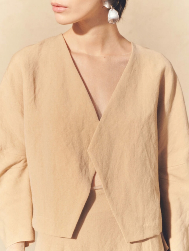 Beige T tulle