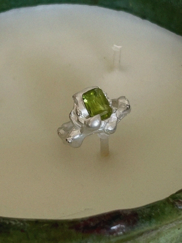 Silver Stone of Hope Ring