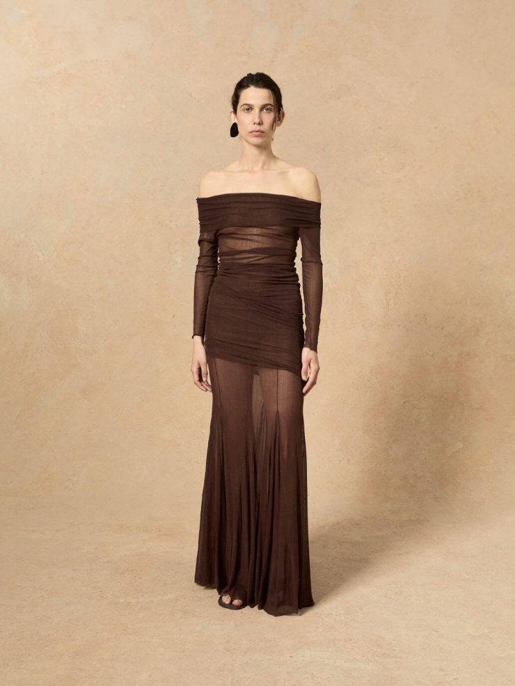 Dark plum tully skirt