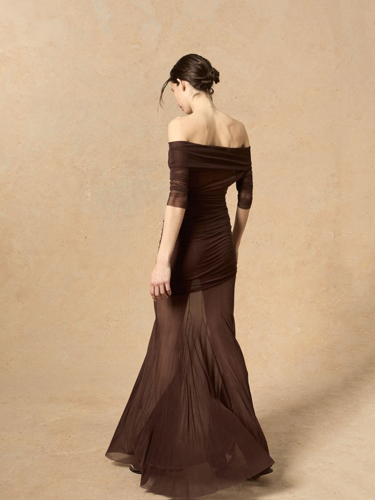 Dark plum tully skirt