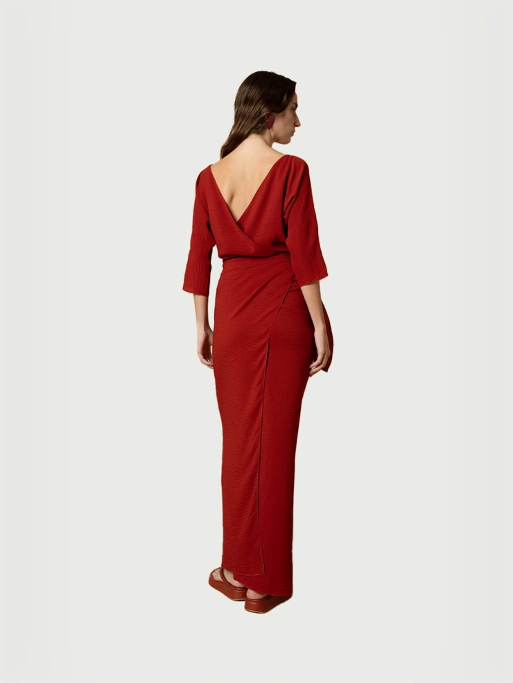Carmin red Genara dress