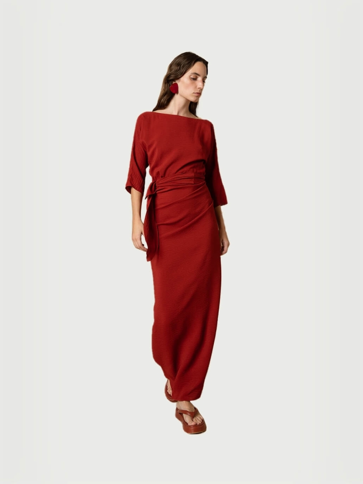 Carmin red Genara dress