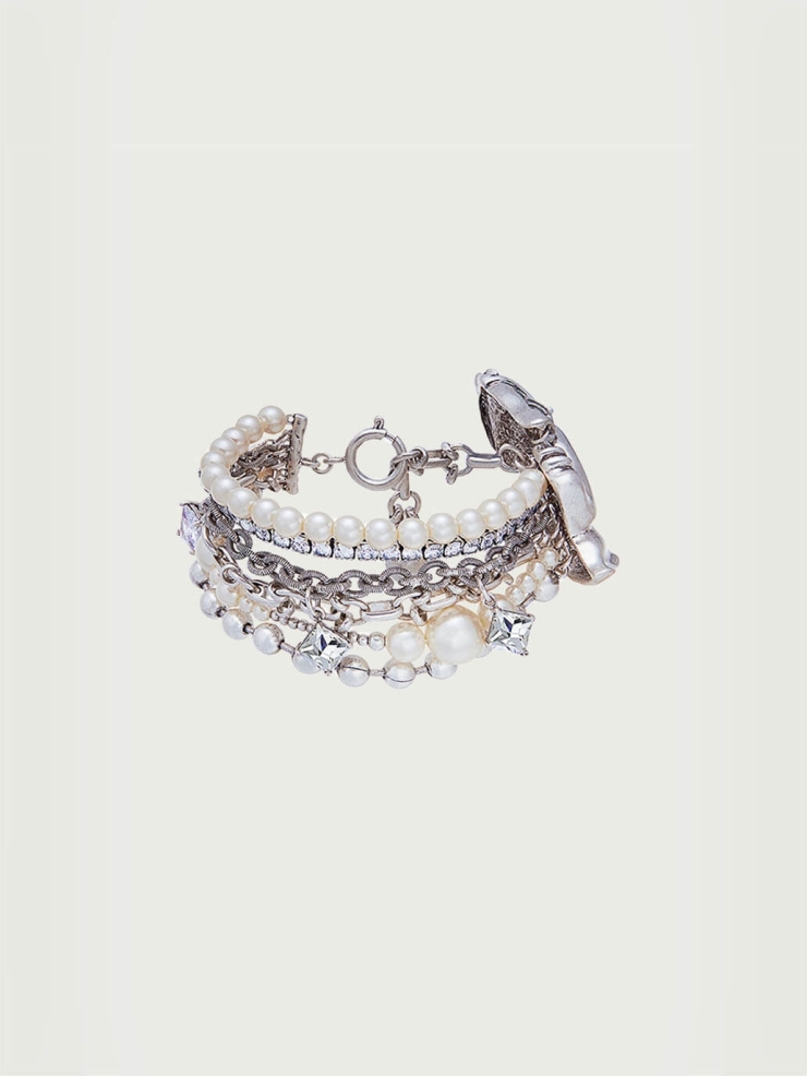 Silver Head Sculpture Bracelet