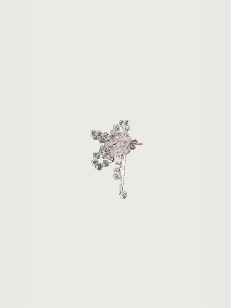 Aster chinensis spectrum minimus earring - single