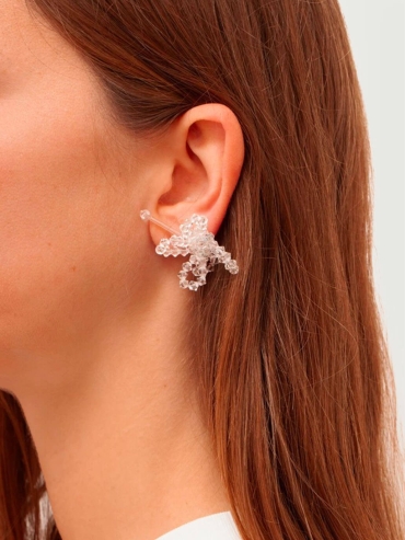 Aster chinensis spectrum minimus earring - single