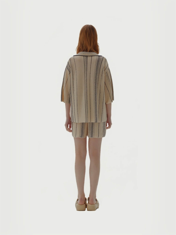 Beige and green siliene.c shirt