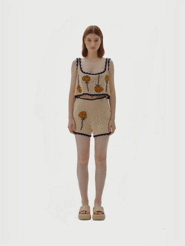 Beige ou-ou. handmade vest