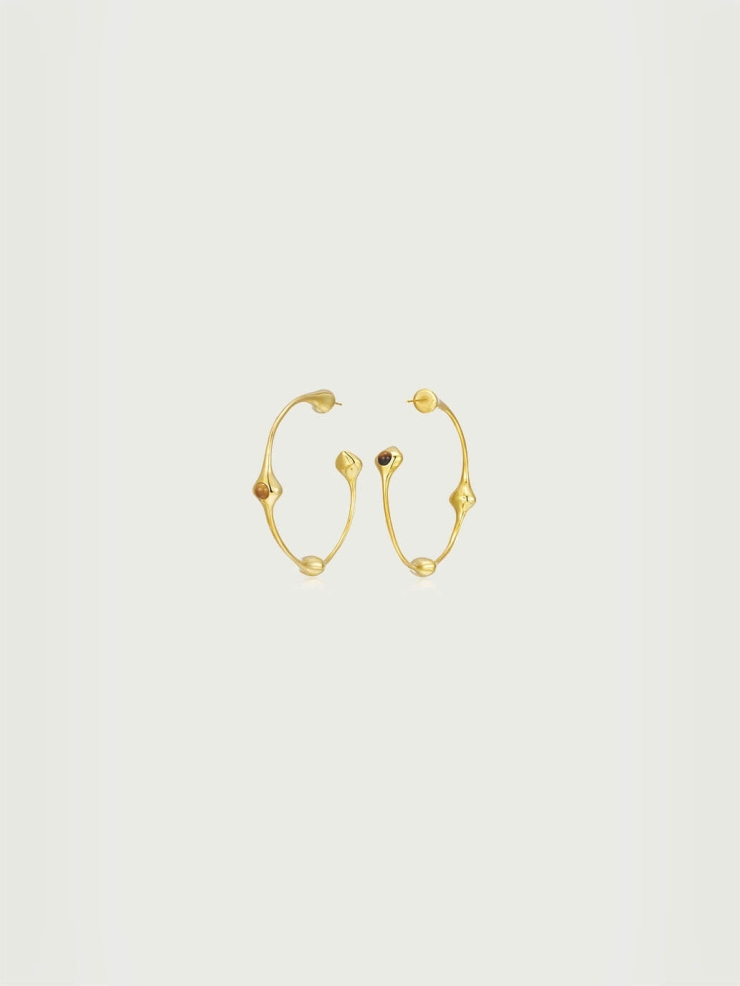 Golden Surrounding Bell Ear Hoops