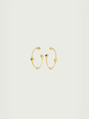 Golden Surrounding Bell Ear Hoops
