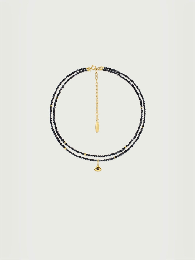Black Double Layered Wish Necklace