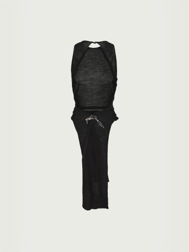 Black Backless Charm Top