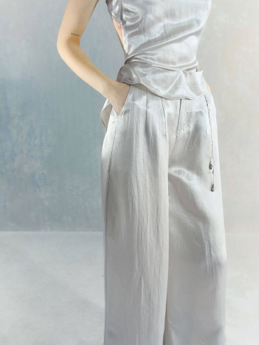 Gray Backless Charm Top