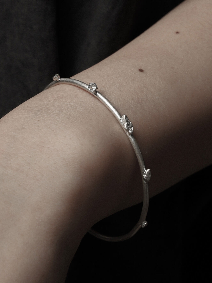 Silver archipelago slim bracelet
