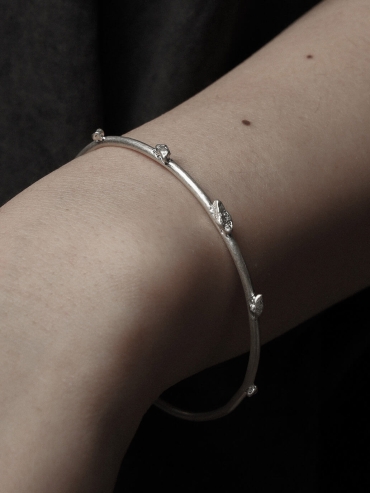 Silver archipelago slim bracelet