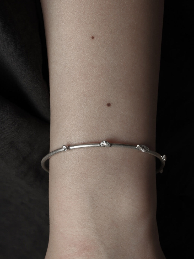Silver archipelago slim bracelet