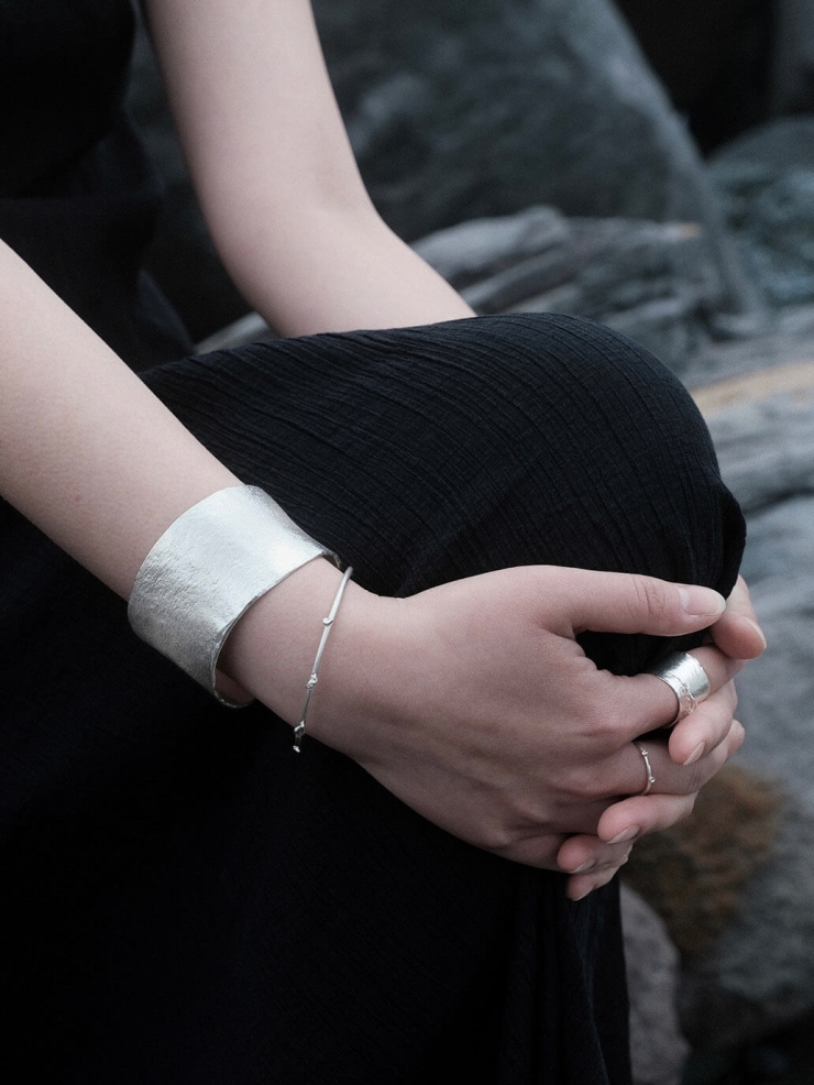 Silver archipelago slim bracelet