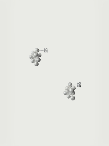 Silver Cluster of Seeds Earrings
