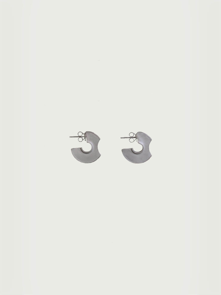 Silver wane earrings - small