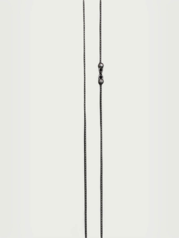 Silver and red pendant necklace - long