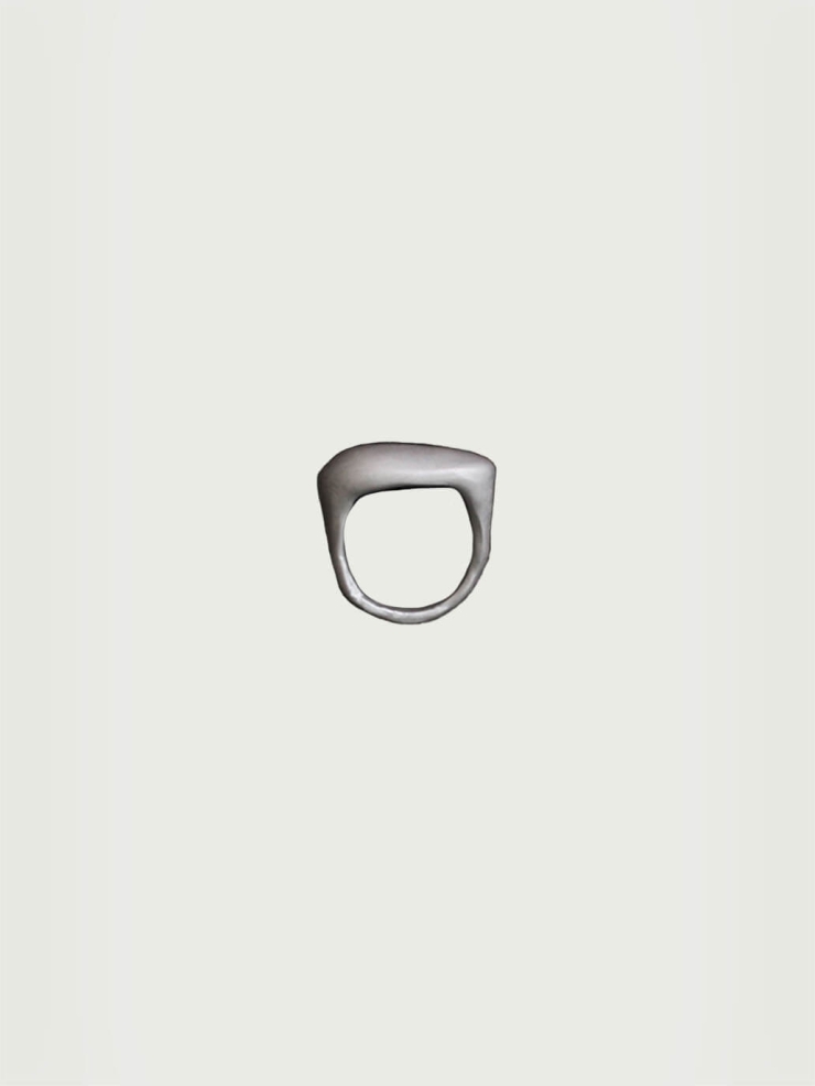 Silver dome ring