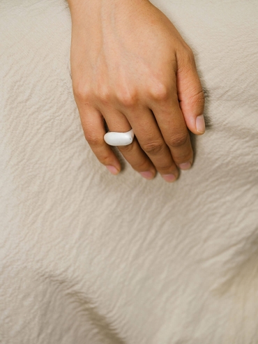 Silver dome ring