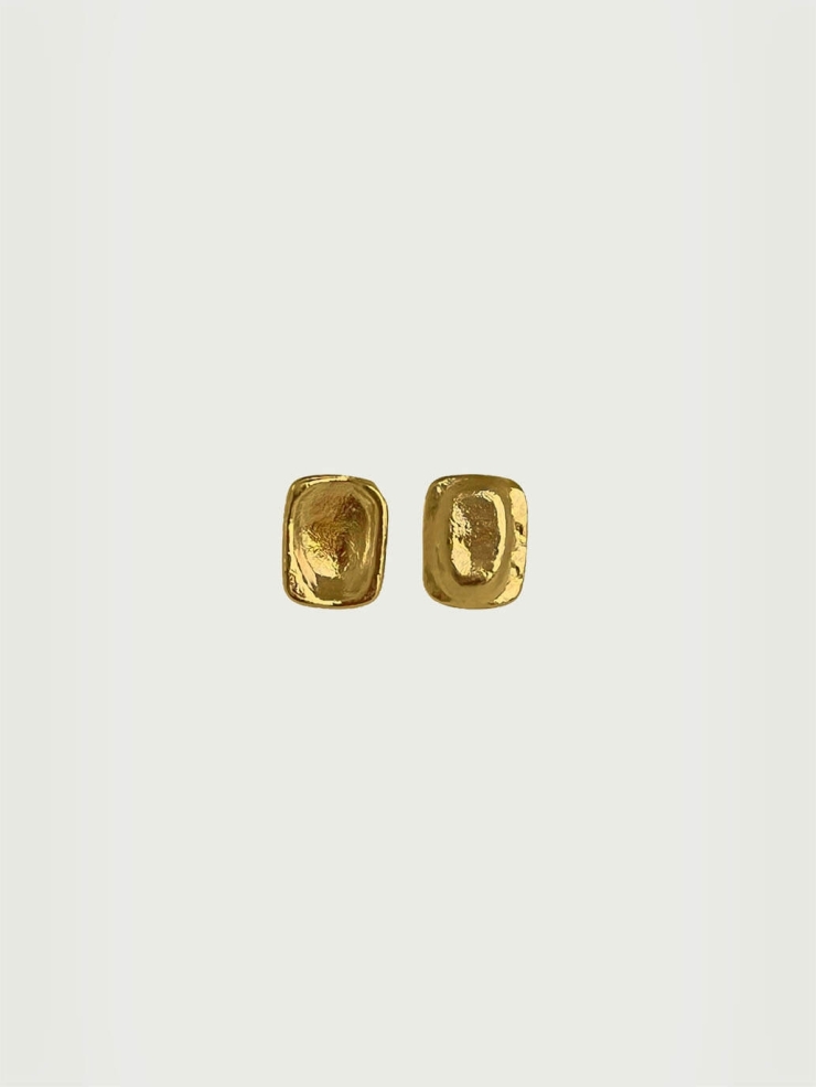 Gold Stone Studs