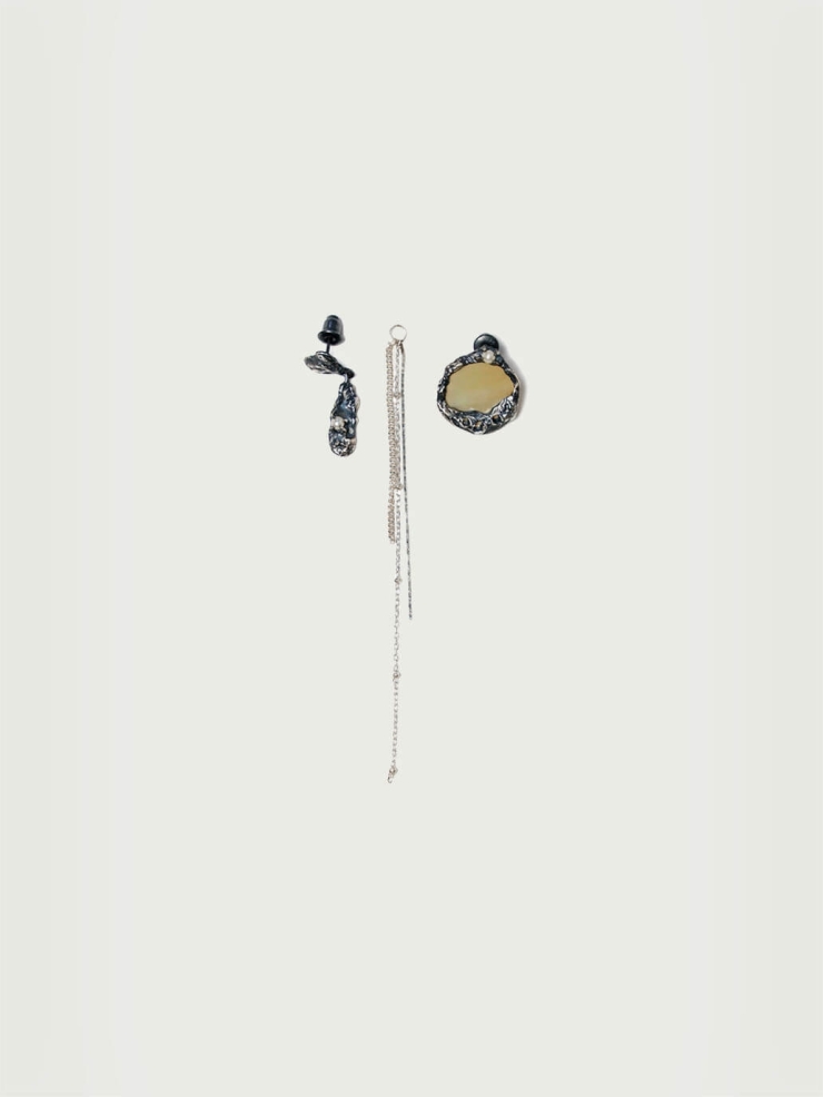 Black tea collection earrings - set