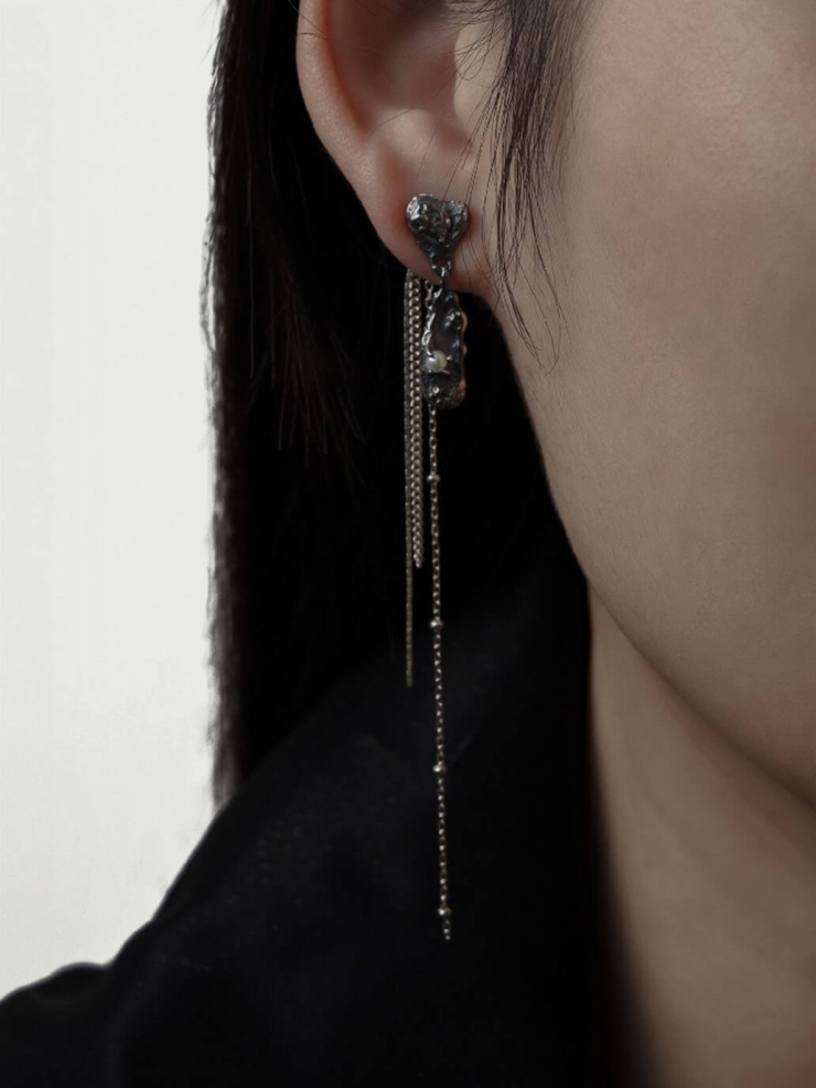 Black tea collection earrings - set