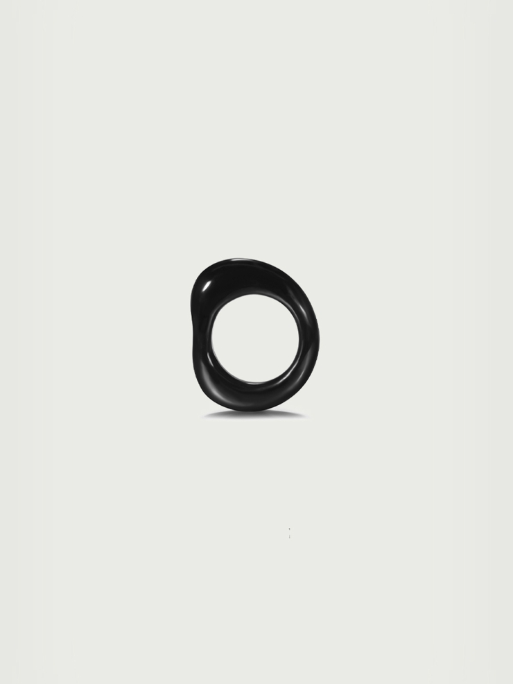 Dark green nephrite corona ring
