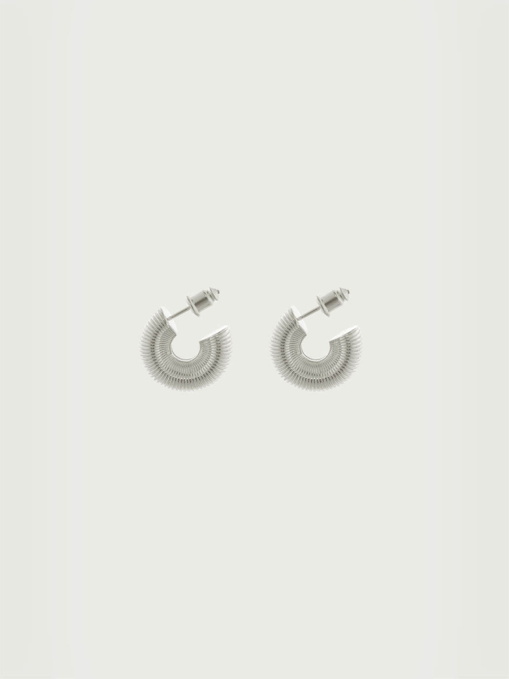Silver Ripple Earrings