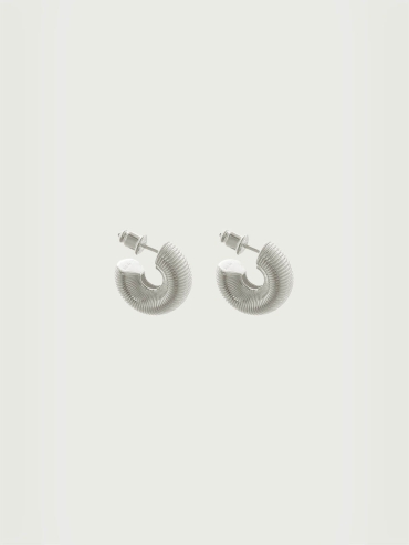 Silver Ripple Earrings