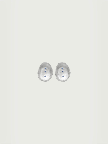 Silver Star Dot Tassel Detachable Earrings