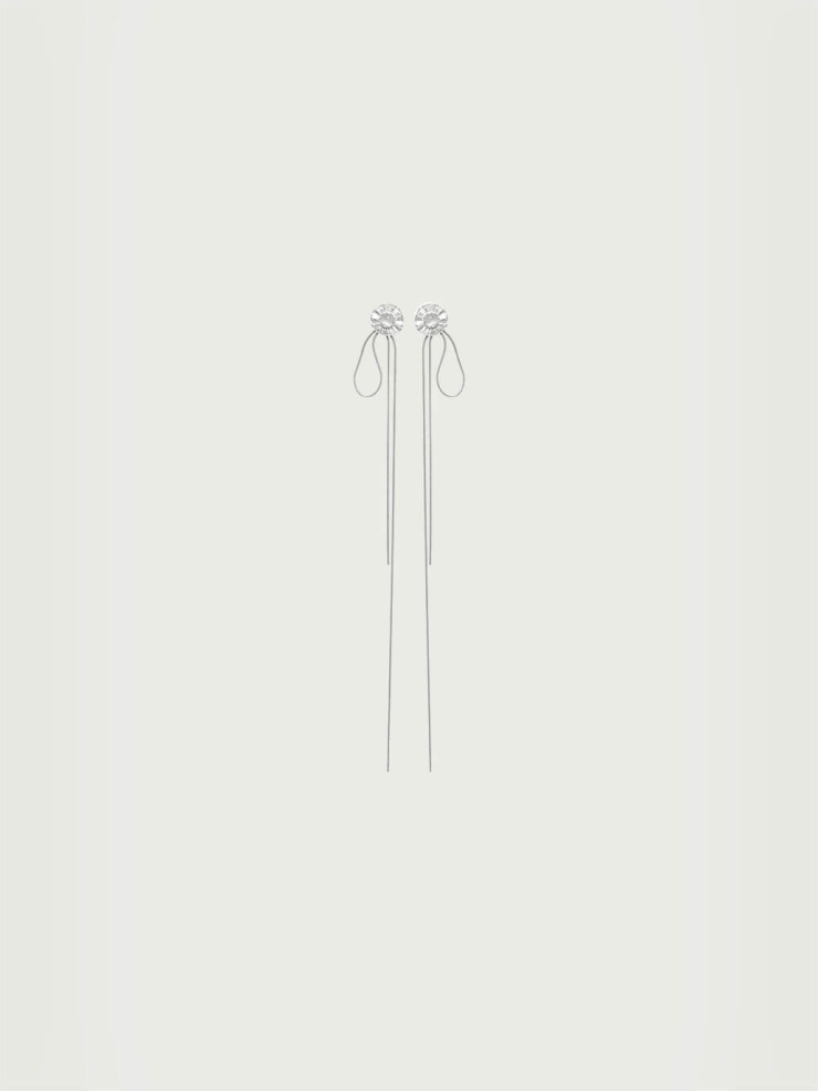 Silver Moonlight Chain Earrings