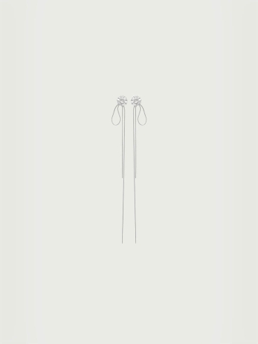 Silver Moonlight Chain Earrings