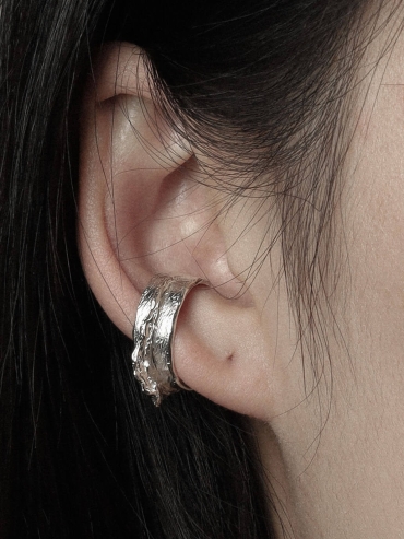 Silver Ocean Shadow Ear Cuff/Ring