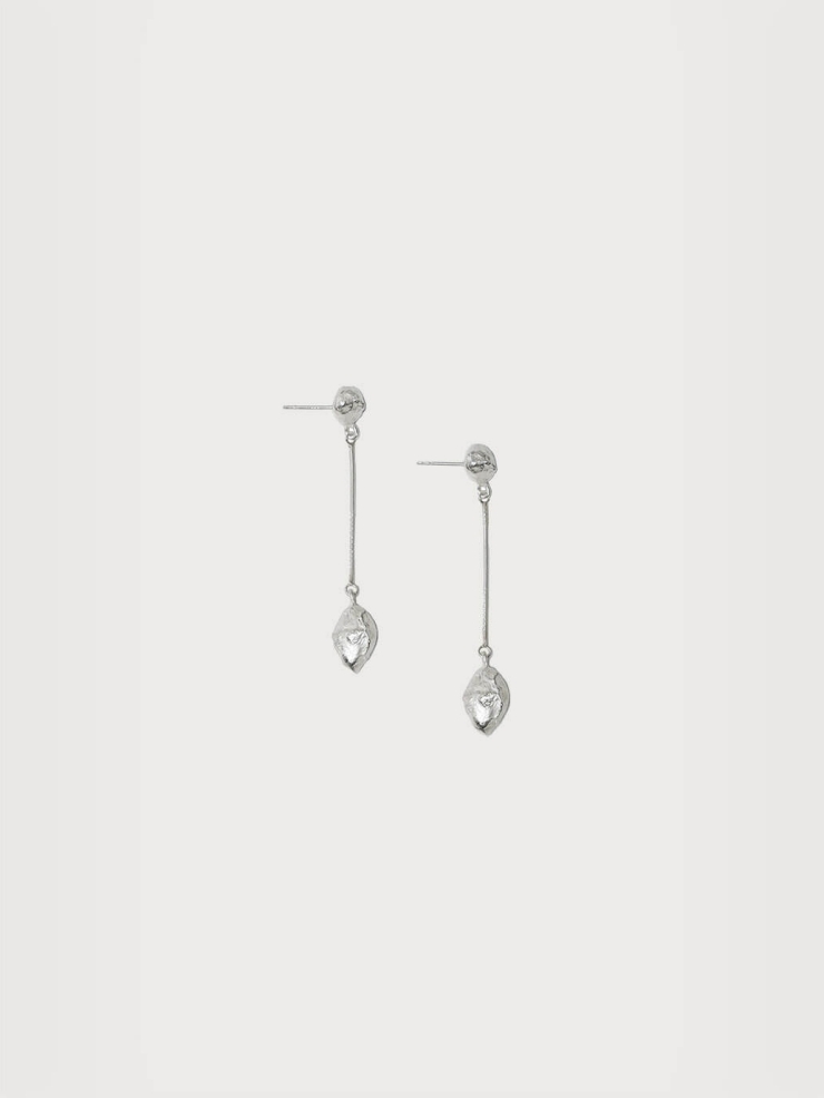 Silver island earrings